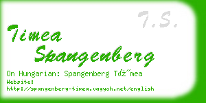 timea spangenberg business card